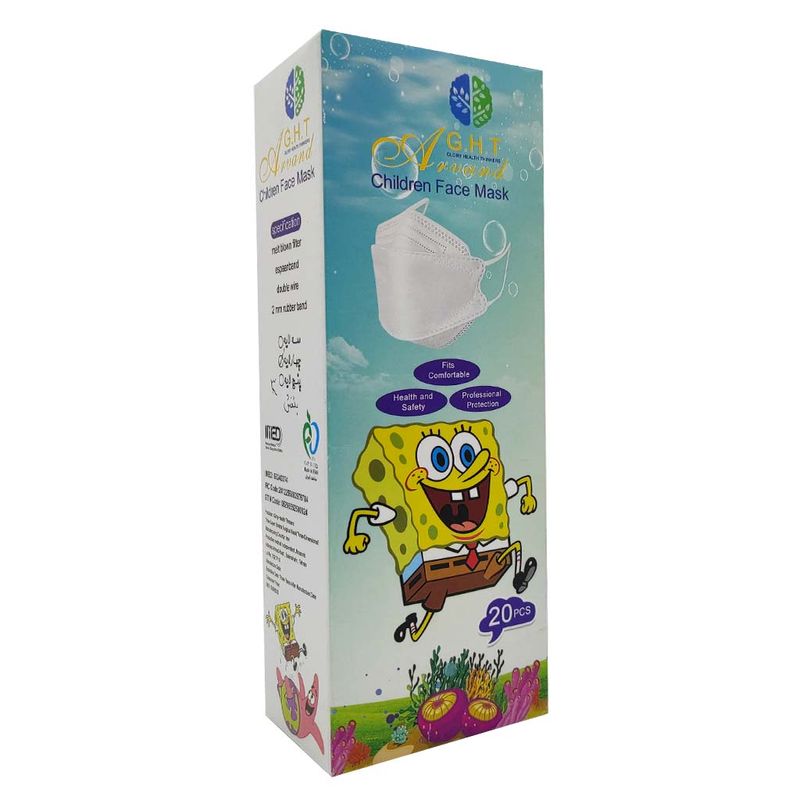 ماسک تنفسی کودک جی اچ تی مدل سه بعدی کد 2006 بسته 20 عددی